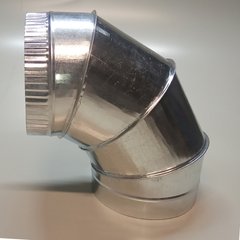 Отвод круглый 100 мм 90° из оцинкованной стали