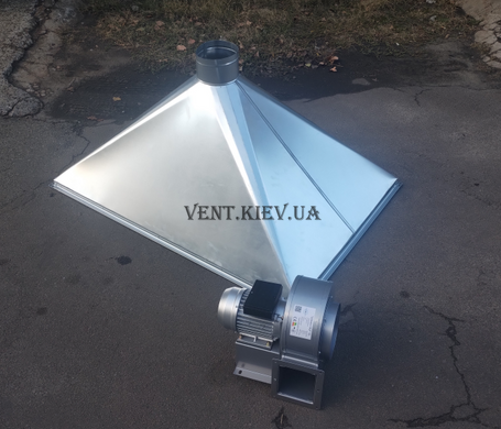 Витяжний зонт острівний 1200&times;800 мм з вентилятором ВЦР 150 (1900 м&sup3;/год)