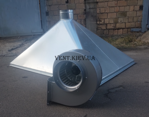Витяжний зонт острівний 1200&times;800 мм з вентилятором ВЦР 150 (1900 м&sup3;/год)